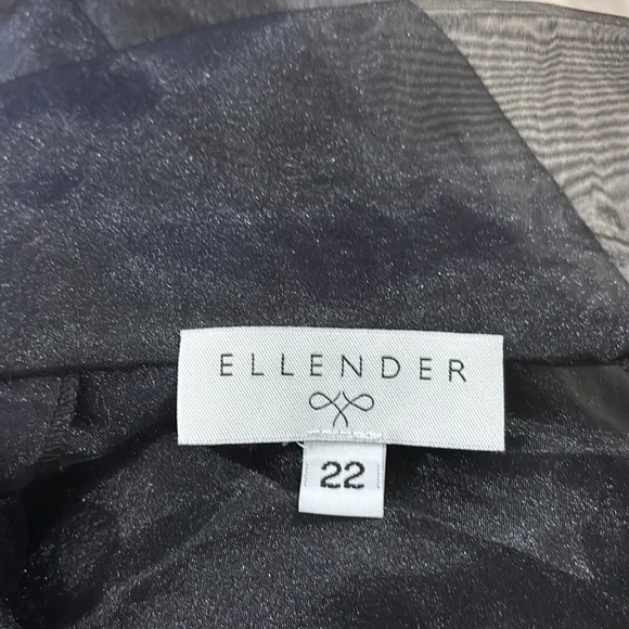 anthropologie sheer Black Back Bow at neck, self tie, Blouse NWOT By Ellender - Picture 12 of 16